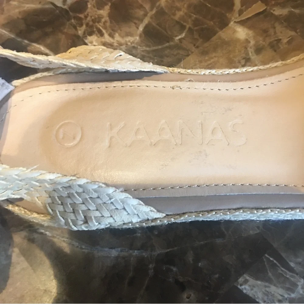 Kaanas Neith Lace Up Raffia Espadrilles in Natural